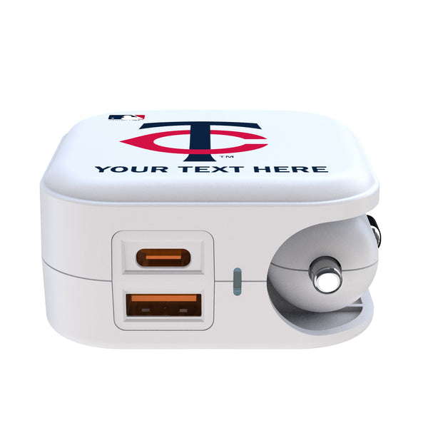 Minnesota Twins Personalized Insignia 2 in 1 USB Charger Ports.Jpg