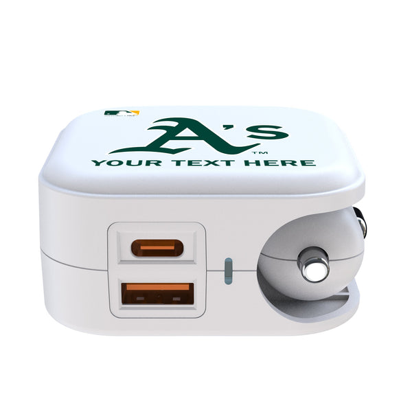 Oakland Athletics Personalized Insignia 2 in 1 USB Charger Ports.Jpg