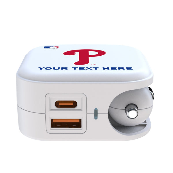 Philadelphia Phillies Personalized Insignia 2 in 1 USB Charger Ports.Jpg