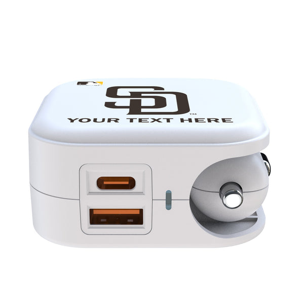 San Diego Padres Personalized Insignia 2 in 1 USB Charger Ports.Jpg