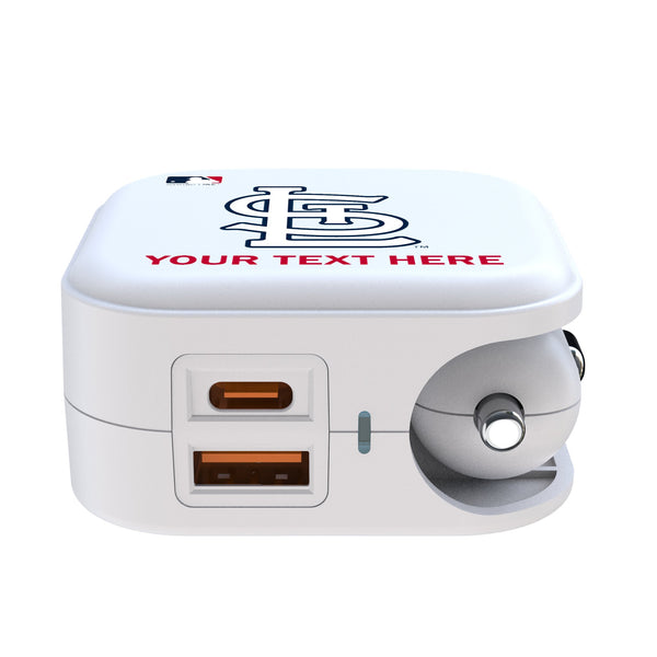 St Louis Cardinals Personalized Insignia 2 in 1 USB Charger Ports.Jpg