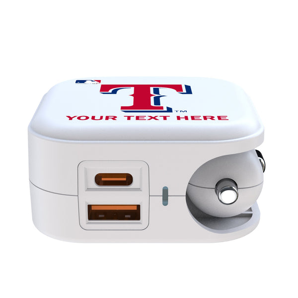 Texas Rangers Personalized Insignia 2 in 1 USB Charger Ports.Jpg