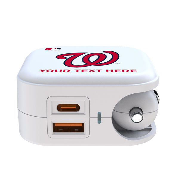 Washington Nationals Personalized Insignia 2 in 1 USB Charger Ports.Jpg