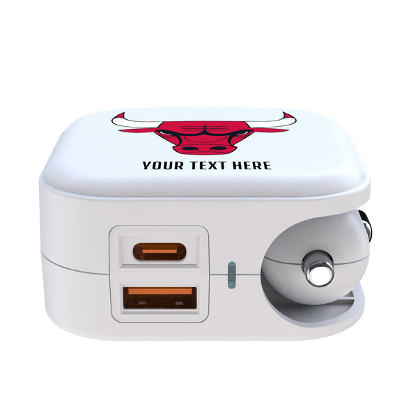 Chicago Bulls Personalized Insignia 2 in 1 USB Charger Ports.Jpg