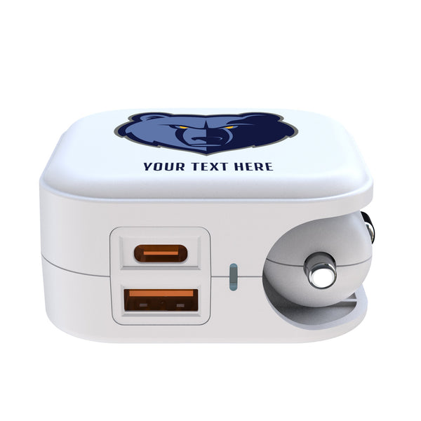 Memphis Grizzlies Personalized Insignia 2 in 1 USB Charger Ports.Jpg