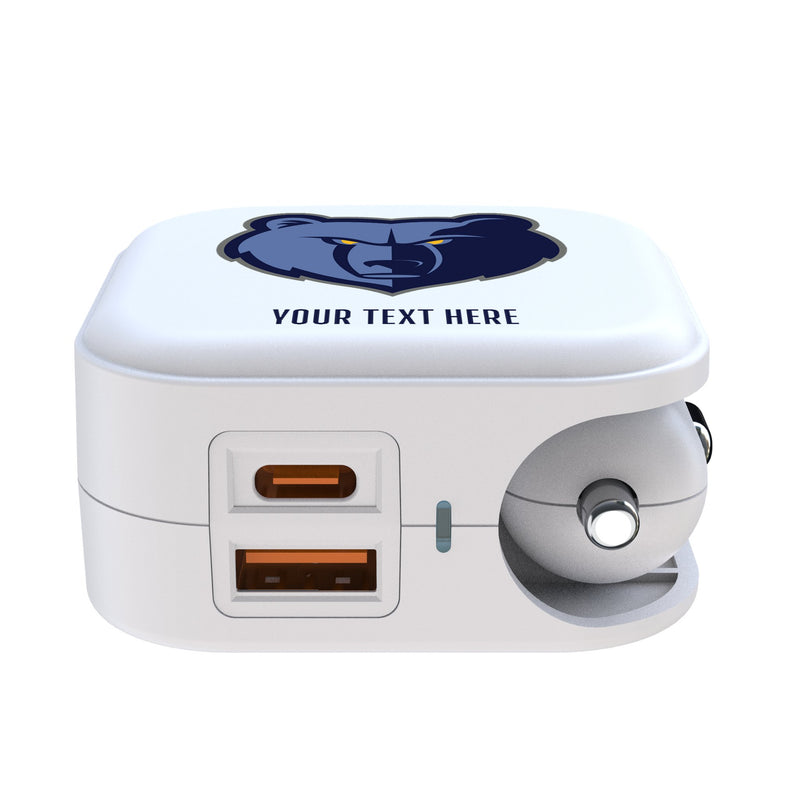 Memphis Grizzlies Personalized Insignia 2 in 1 USB Charger Ports.Jpg