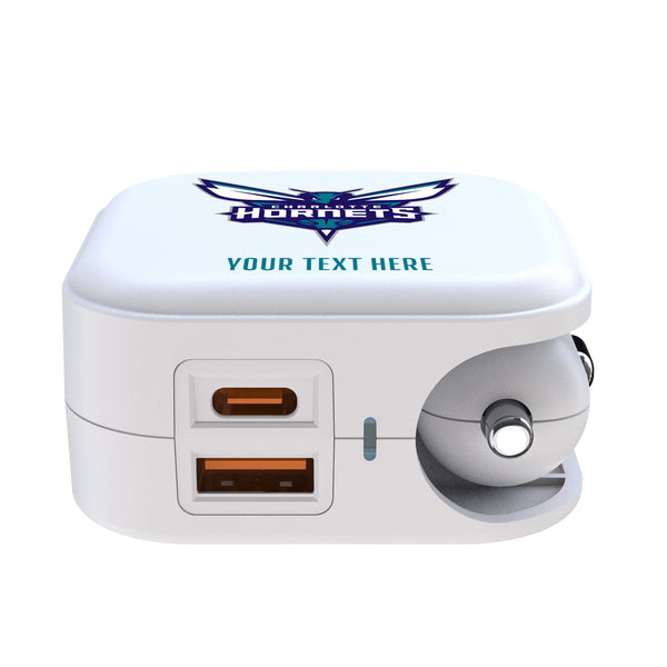 Charlotte Hornets Personalized Insignia 2 in 1 USB Charger Ports.Jpg