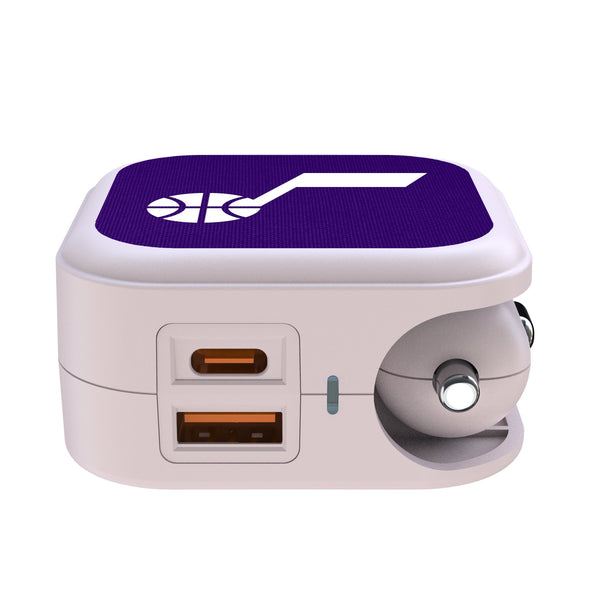 Utah Jazz Solid 2 in 1 USB Charger Ports.Jpg