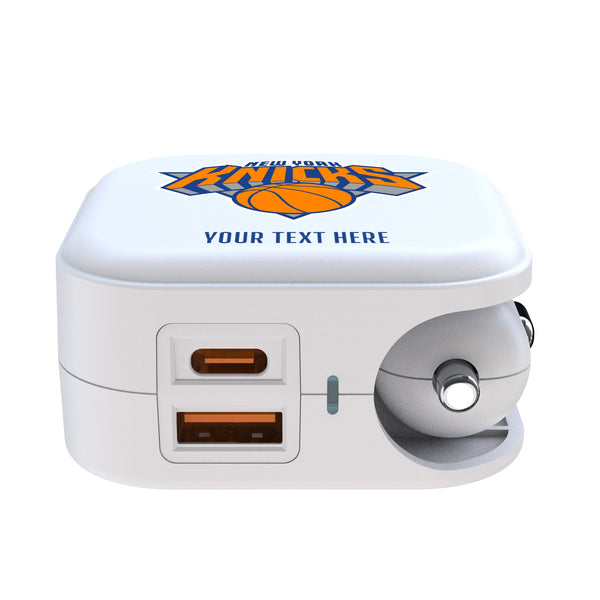 New York Knicks Personalized Insignia 2 in 1 USB Charger Ports.Jpg