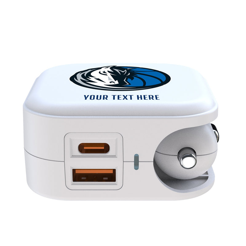 Dallas Mavericks Personalized Insignia 2 in 1 USB Charger Ports.Jpg