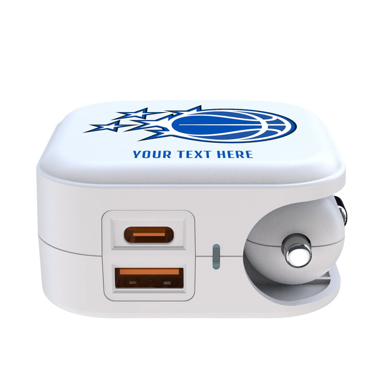 Orlando Magic Personalized Insignia 2 in 1 USB Charger Ports.Jpg