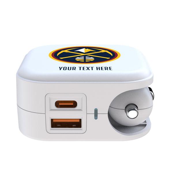 Denver Nuggets Personalized Insignia 2 in 1 USB Charger Ports.Jpg