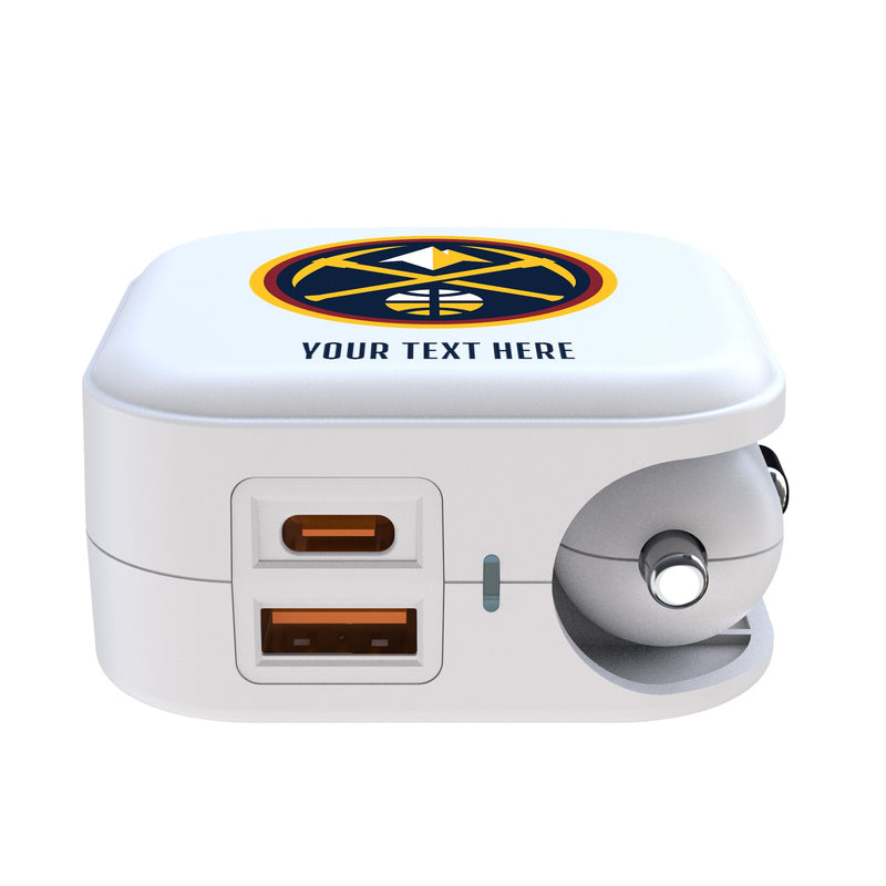 Denver Nuggets Personalized Insignia 2 in 1 USB Charger Ports.Jpg