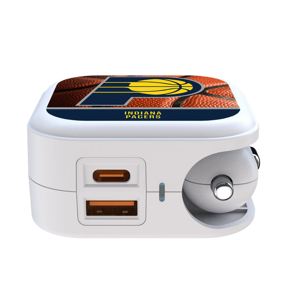 Indiana Pacers Basketball 2 in 1 USB Charger Ports.Jpg