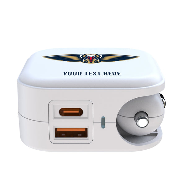 New Orleans Pelicans Personalized Insignia 2 in 1 USB Charger Ports.Jpg
