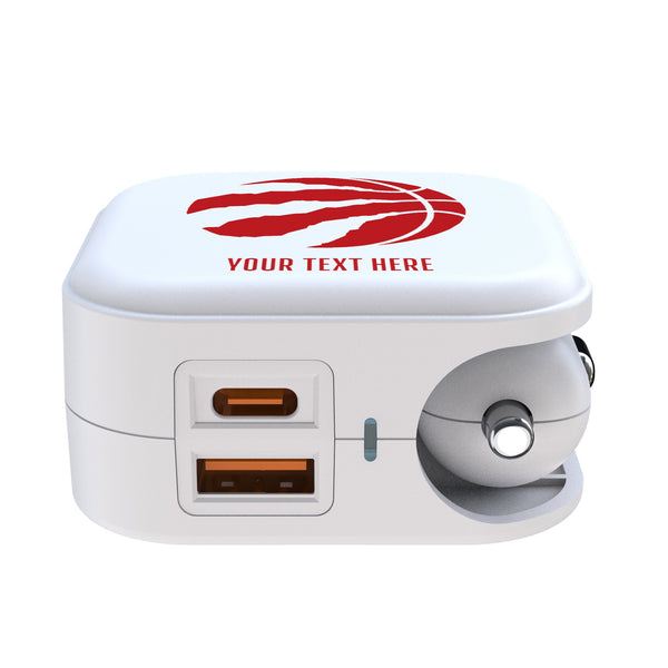 Toronto Raptors Personalized Insignia 2 in 1 USB Charger Ports.Jpg