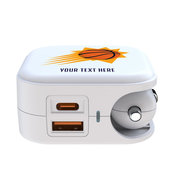 Phoenix Suns Personalized Insignia 2 in 1 USB Charger Ports.Jpg