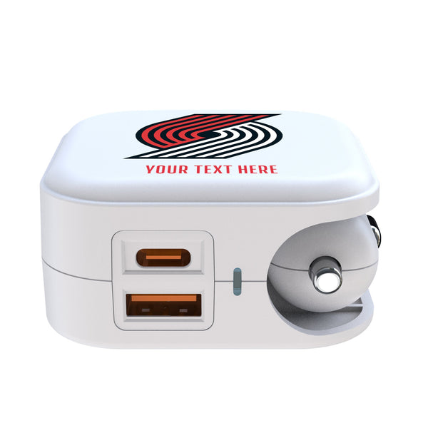 Portland Trail Blazers Personalized Insignia 2 in 1 USB Charger Ports.Jpg