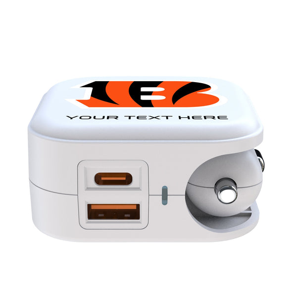Cincinnati Bengals Personalized Insignia 2 in 1 USB Charger Ports.Jpg