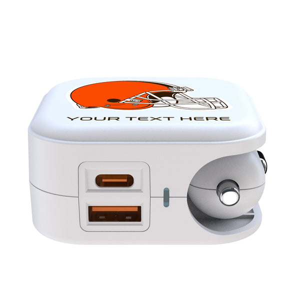 Cleveland Browns Personalized Insignia 2 in 1 USB Charger Ports.Jpg