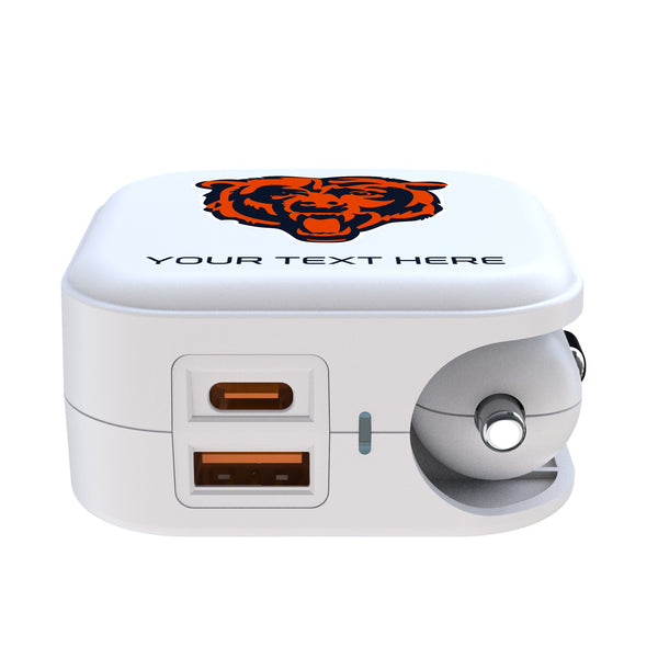 Chicago Bears Personalized Insignia 2 in 1 USB Charger Ports.Jpg