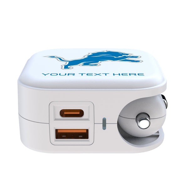 Detroit Lions Personalized Insignia 2 in 1 USB Charger Ports.Jpg