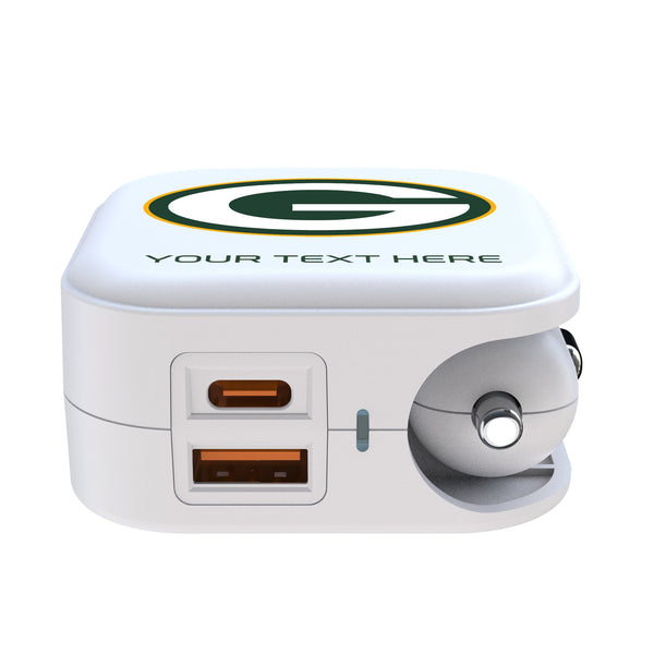Green Bay Packers Personalized Insignia 2 in 1 USB Charger Ports.Jpg