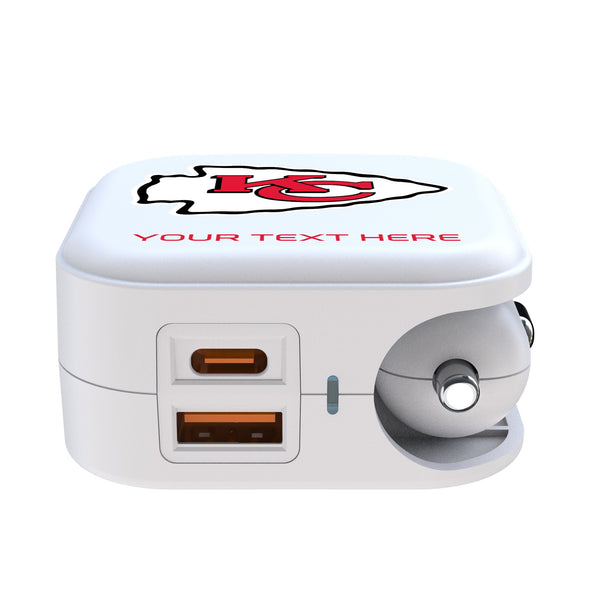 Kansas City Chiefs Personalized Insignia 2 in 1 USB Charger Ports.Jpg
