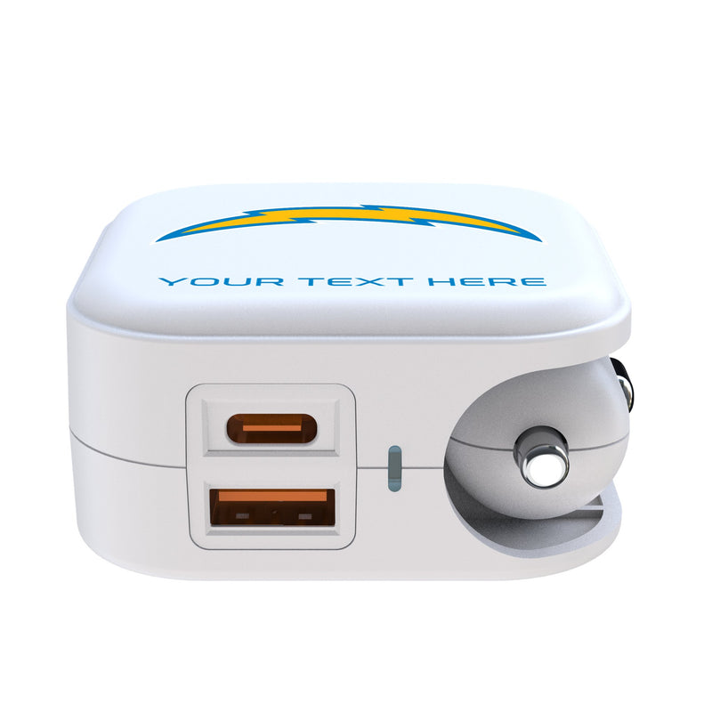 Los Angeles Chargers Personalized Insignia 2 in 1 USB Charger Ports.Jpg