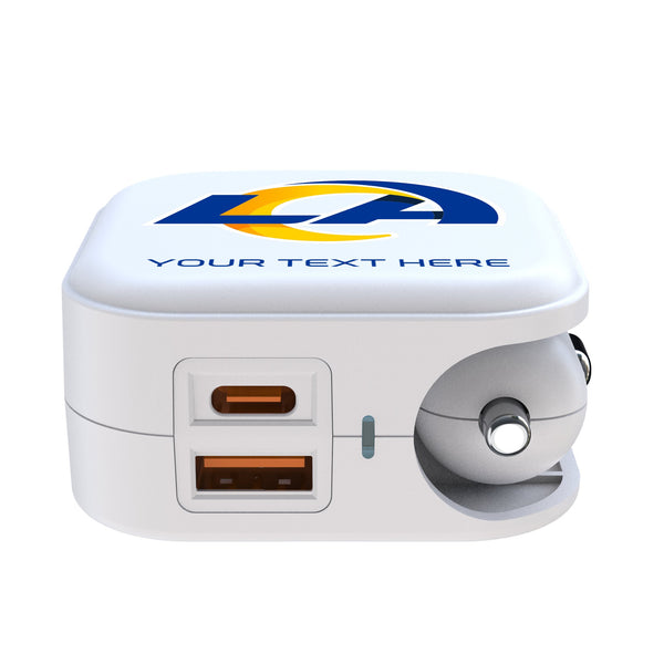 Los Angeles Rams Personalized Insignia 2 in 1 USB Charger Ports.Jpg