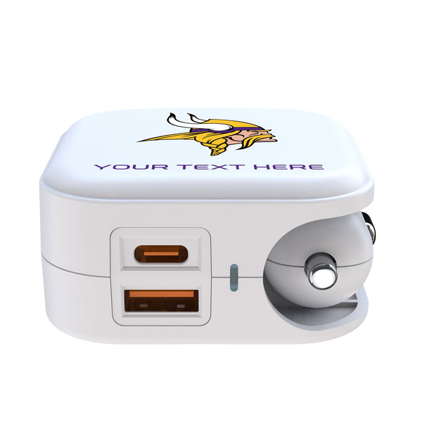 Minnesota Vikings Personalized Insignia 2 in 1 USB Charger Ports.Jpg