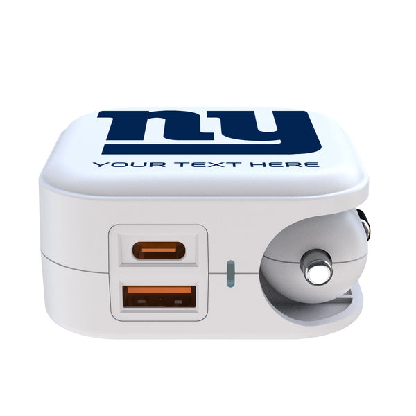 New York Giants Personalized Insignia 2 in 1 USB Charger Ports.Jpg
