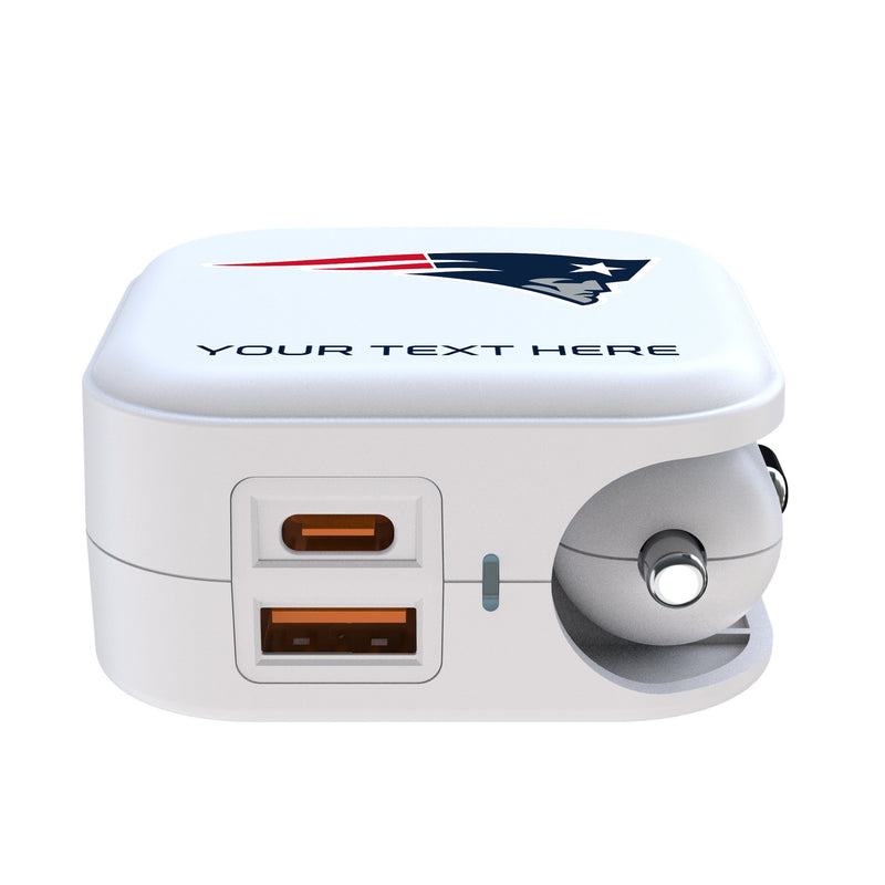 New England Patriots Personalized Insignia 2 in 1 USB Charger Ports.Jpg