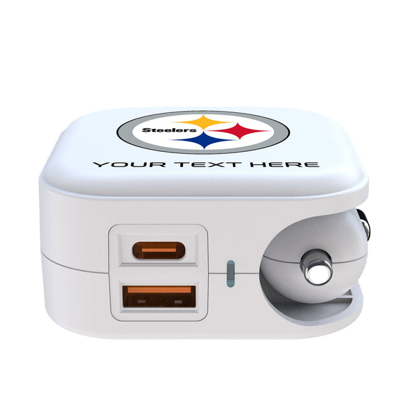 Pittsburgh Steelers Personalized Insignia 2 in 1 USB Charger Ports.Jpg