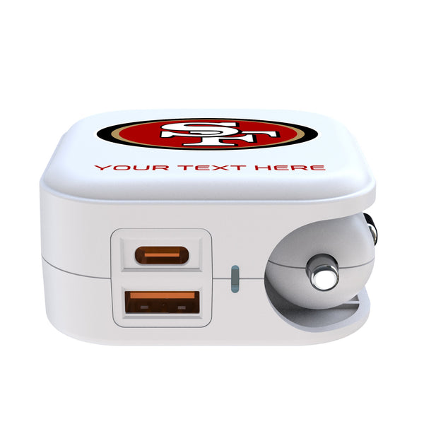 San Francisco 49ers Personalized Insignia 2 in 1 USB Charger Ports.Jpg
