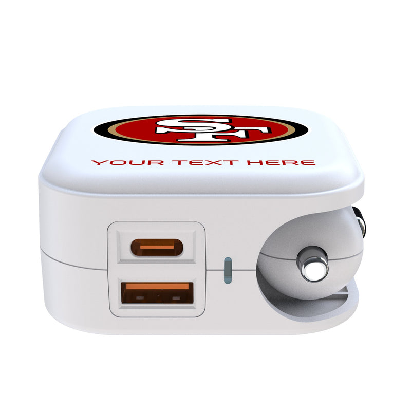 San Francisco 49ers Personalized Insignia 2 in 1 USB Charger Ports.Jpg