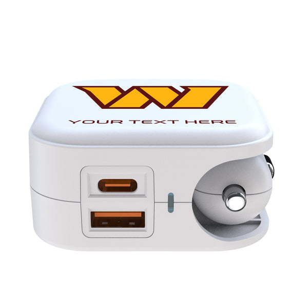 Washington Commanders Personalized Insignia 2 in 1 USB Charger Ports.Jpg