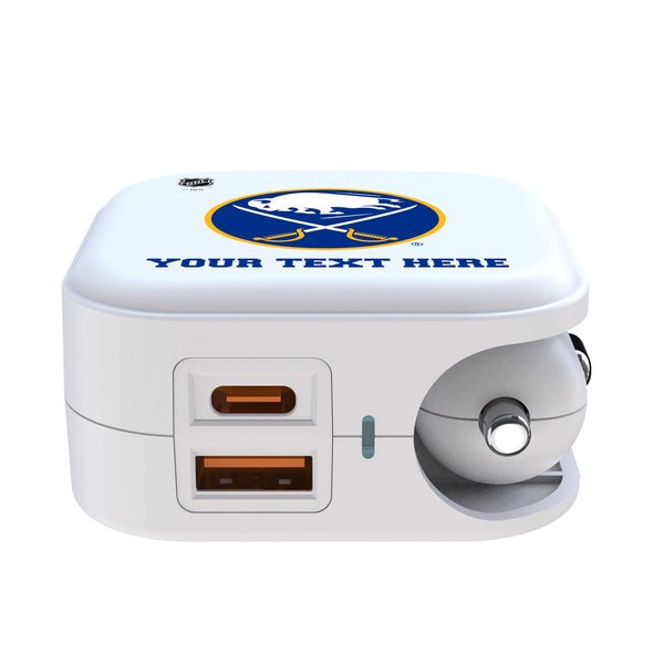 Buffalo Sabres Personalized Insignia 2 in 1 USB Charger Ports.Jpg