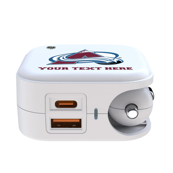Colorado Avalanche Personalized Insignia 2 in 1 USB Charger Ports.Jpg