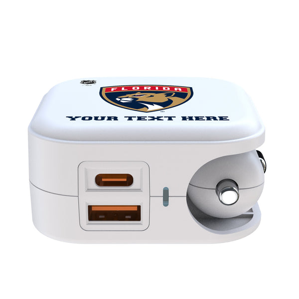Florida Panthers Personalized Insignia 2 in 1 USB Charger Ports.Jpg