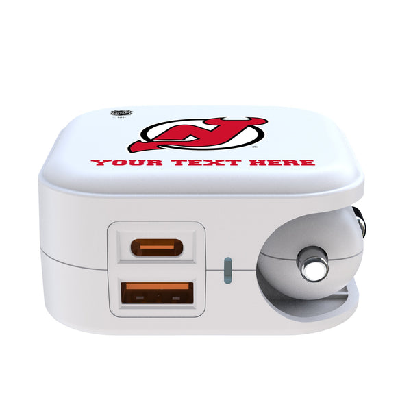 New Jersey Devils Personalized Insignia 2 in 1 USB Charger Ports.Jpg