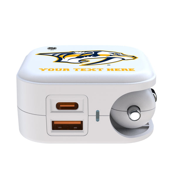 Nashville Predators Personalized Insignia 2 in 1 USB Charger Ports.Jpg