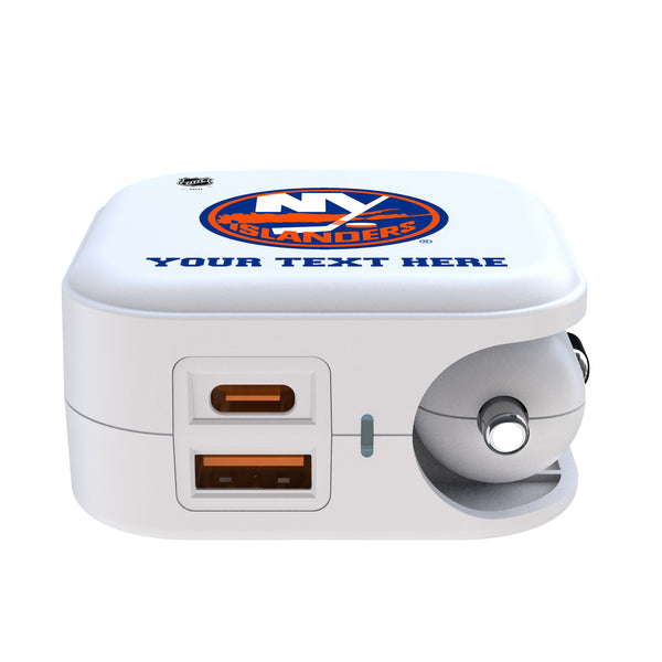 New York Islanders Personalized Insignia 2 in 1 USB Charger Ports.Jpg