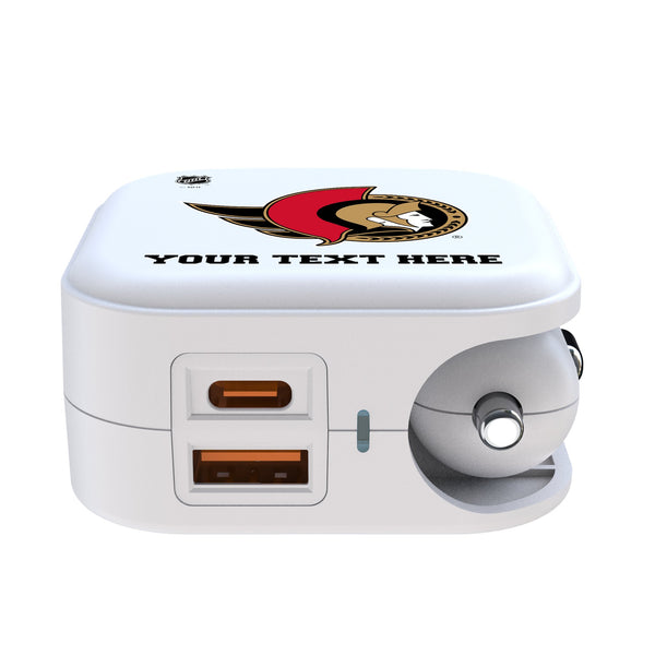 Ottawa Senators Personalized Insignia 2 in 1 USB Charger Ports.Jpg