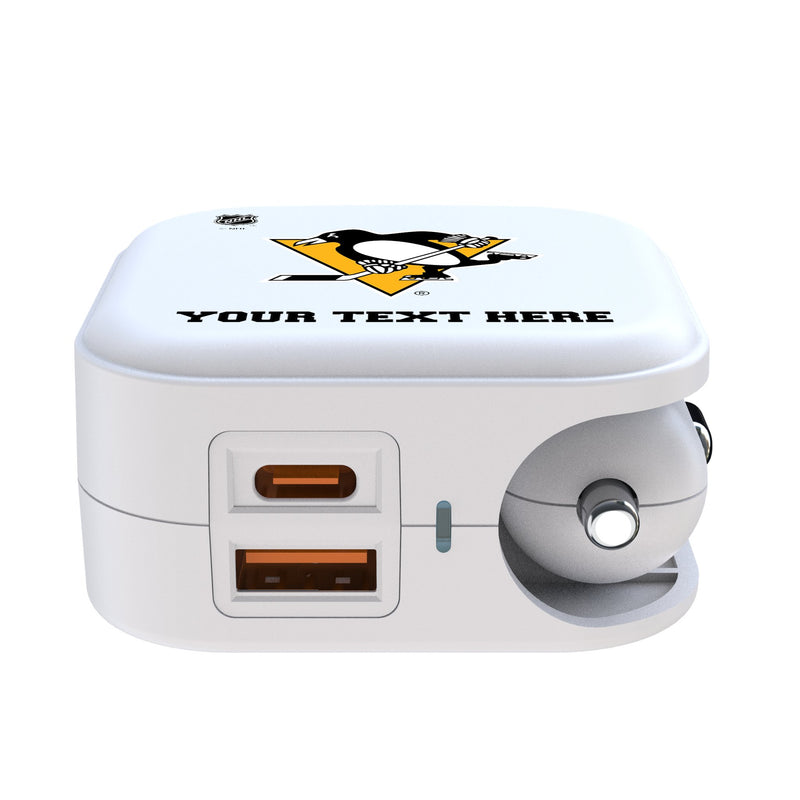 Pittsburgh Penguins Personalized Insignia 2 in 1 USB Charger Ports.Jpg