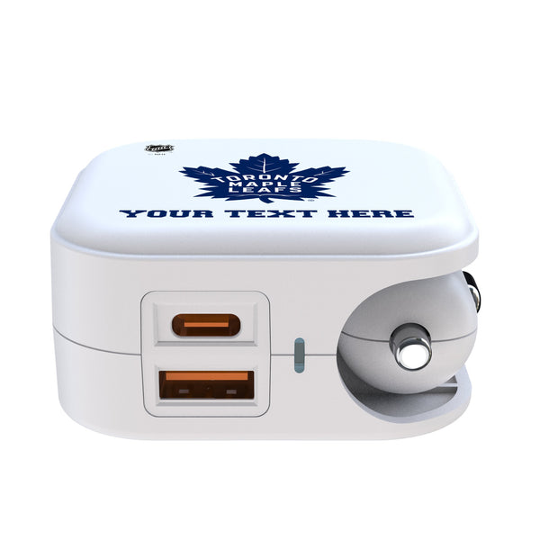 Toronto Maple Leafs Personalized Insignia 2 in 1 USB Charger Ports.Jpg