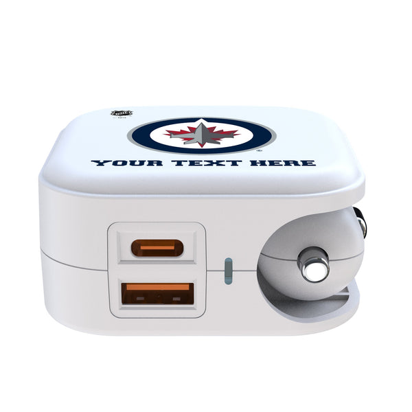 Winnipeg Jets Personalized Insignia 2 in 1 USB Charger Ports.Jpg