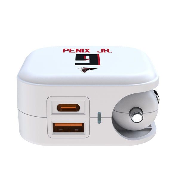 Michael Penix Jr. Atlanta Falcons 9 Game Tactic 2 in 1 USB Charger Ports.Jpg