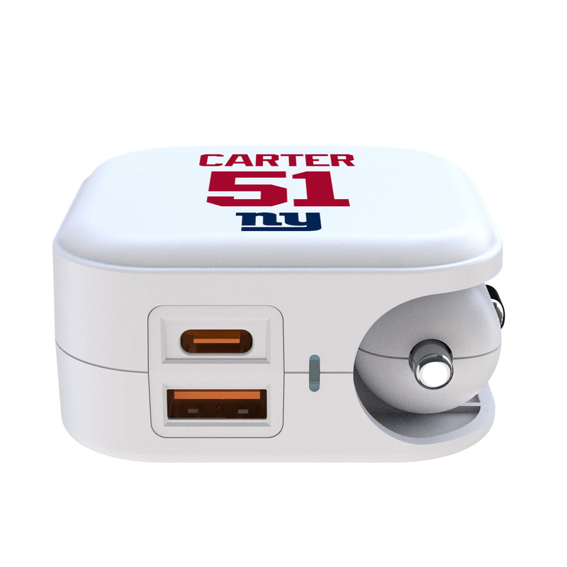 Abdul Carter New York Giants 51 Game Tactic 2 in 1 USB Charger Ports.Jpg