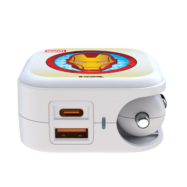 Marvel Avengers Iron Man Grid 2 in 1 USB Charger Ports.Jpg